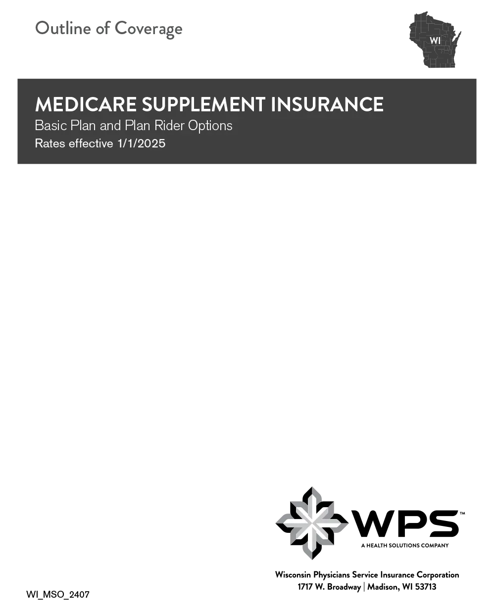 Medicare supplement insurance plan outline of of coverage