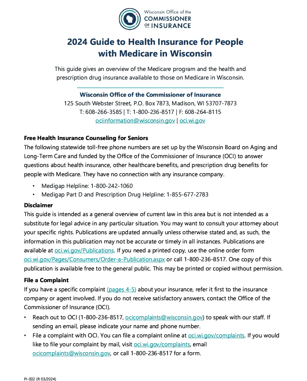 Medicare supplement insurance plan outline of of coverage